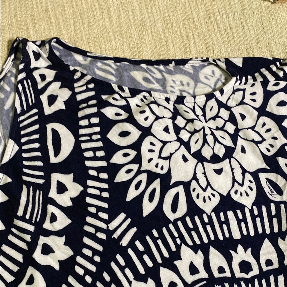 Trina Turk Indochine Swim &Spa Collection White &Blue Open Shoulder Swim Coverup - Picture 7 of 7